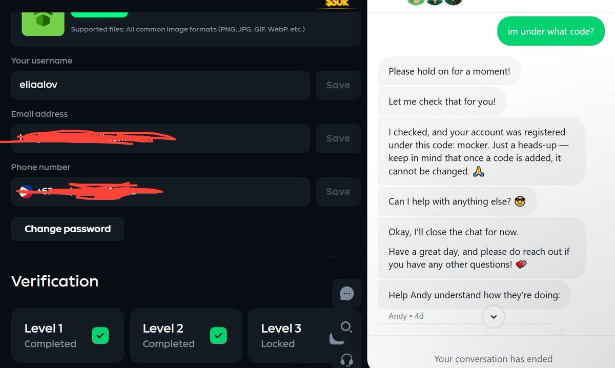 eliaalov's tweet photo. @mockerbey @Romer @gamdom followed you both 🔔 also under your code &amp; lvl 2 kyc verified. manifesting one slot for me 🙏

thank you @mockerbey 
gamdom: eliaalov https://t.co/vimCfHYFIY