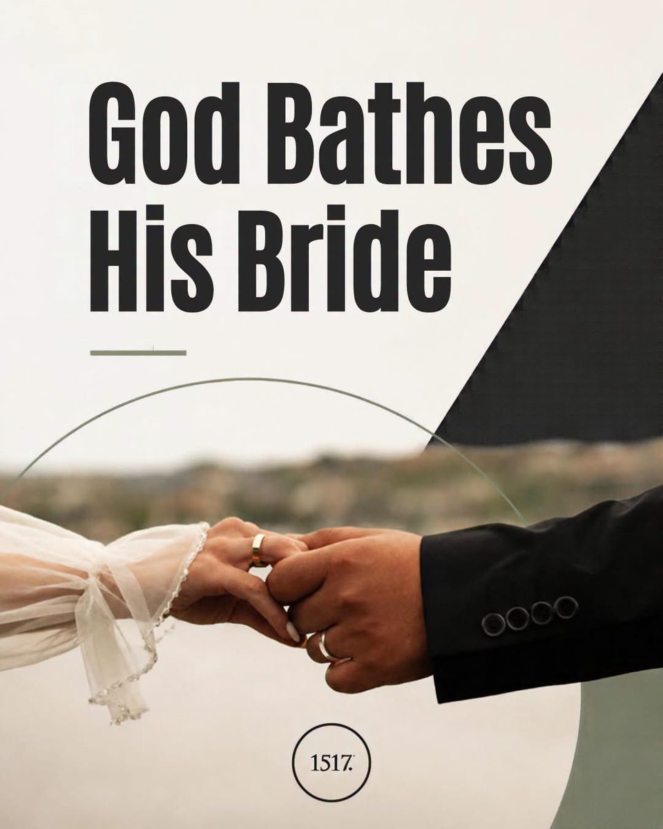 birdchadlouis's tweet photo. God bathing his bride is an image reflected in both the Old and New Testaments.

In one of the chapters we read today in Bible in One Year, there is an extensive and graphic description of how God found Israel like an exposed newborn child (Ezekiel 16). The evil practice of abandoning newborn babies to die was known in various cultures of the ancient world.

Metaphorically, this was baby Israel: helpless, destitute, destined for death.

But the Lord spoke life into Israel. She lived. She flourished. She matured into a young woman. Then, when she was of marriageable age, the Lord says, “I passed by you again and saw you, behold, you were at the age for love, and I spread the corner of my garment over you and covered your nakedness; I made my vow to you and entered into a covenant with you...and you became mine” (Ezek. 16:8).

The Lord married his beloved Israel.

But there's more! “Then I bathed you with water and washed off your blood from you and anointed you with oil” (16:9). He goes on to clothe her in rich garments, adorn her with jewelry, and make her royalty.

God bathed his bride with water. He washed her clean.

Now, while listening to Ezekiel 16, also tune your ears to Ephesians 5. Paul says, “Christ loved the church and gave himself up for her, that he might sanctify her, having cleansed her by the washing of water with the word,” so that he might present his bride to himself “in splendor, without spot or wrinkle” (Eph. 5:25–27).

What God does for Israel in Ezekiel is what Christ does for his church in Ephesians. He finds his bride, washes her with water, cleanses her, and clothes her in splendor. Of course he does! For the church is Israel continued and expanded, the messianic people of God under the new covenant.

Christ washes his bride in baptism. He washes us in Word-drenched water, cleansing us so that we might stand before him holy, without blemish, and clothed in his splendor.

Thanks be to God!