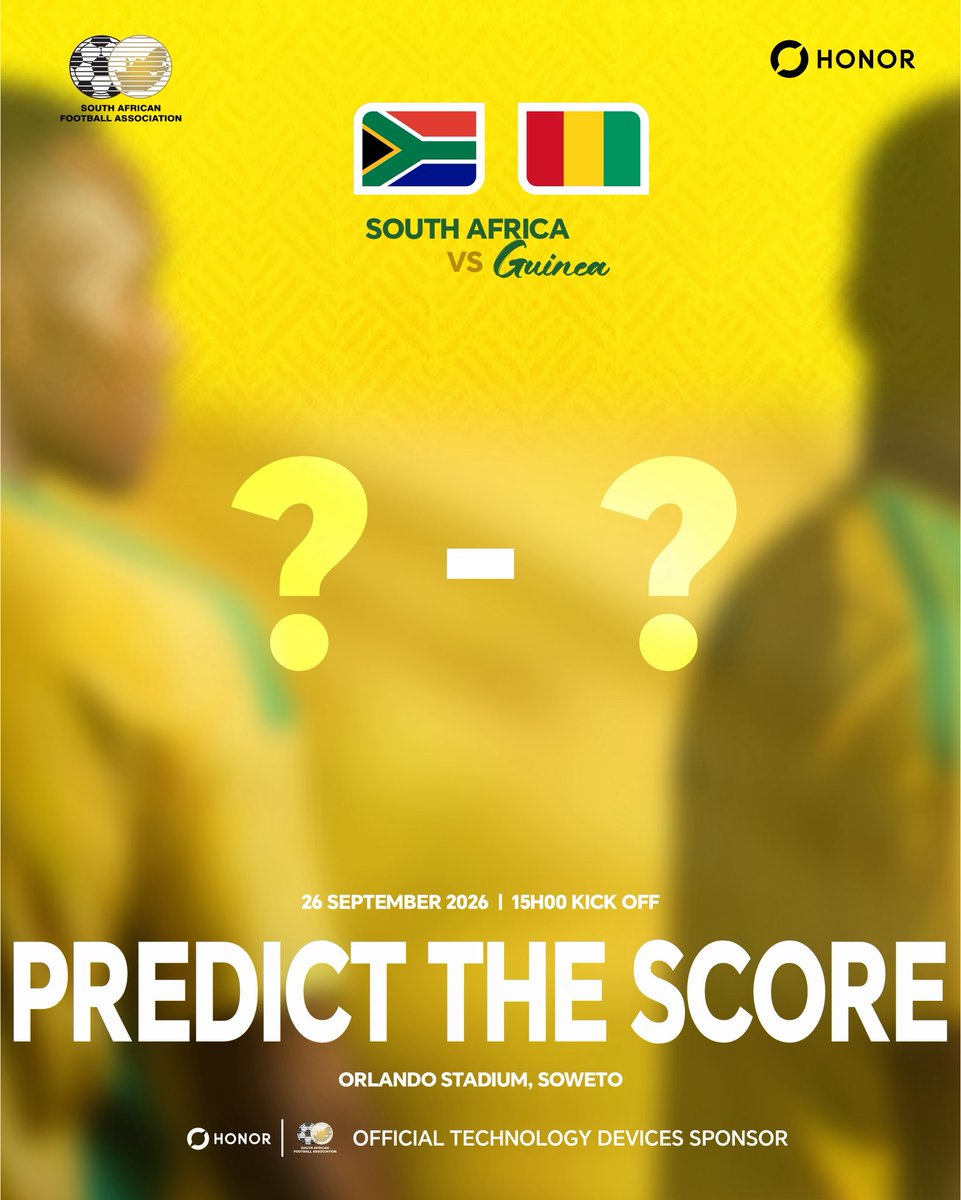 HonorAfrica's tweet photo. Ayeye! It's always about the goals ⚽️

Predict the score and use #HONORX5dS 

Ke Nako! 😎 https://t.co/DHSTz8fSRZ