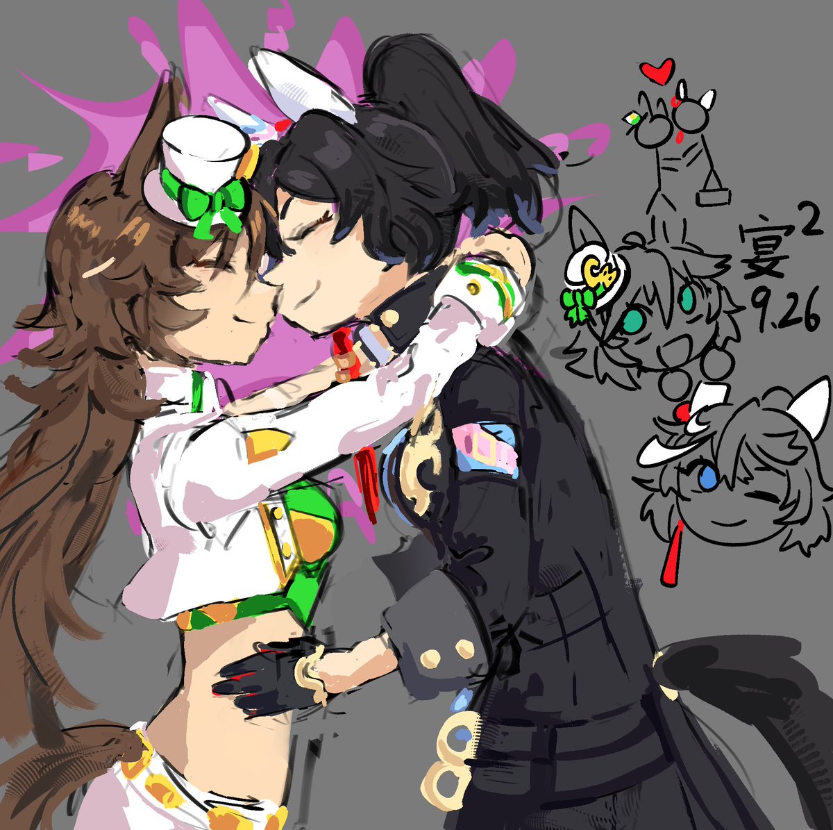 cosmos_sun18213's tweet photo. 2小时光速绘制 #ウマ娘 #ミスターシービー #カツラギエース https://t.co/YdaJYg4UZn