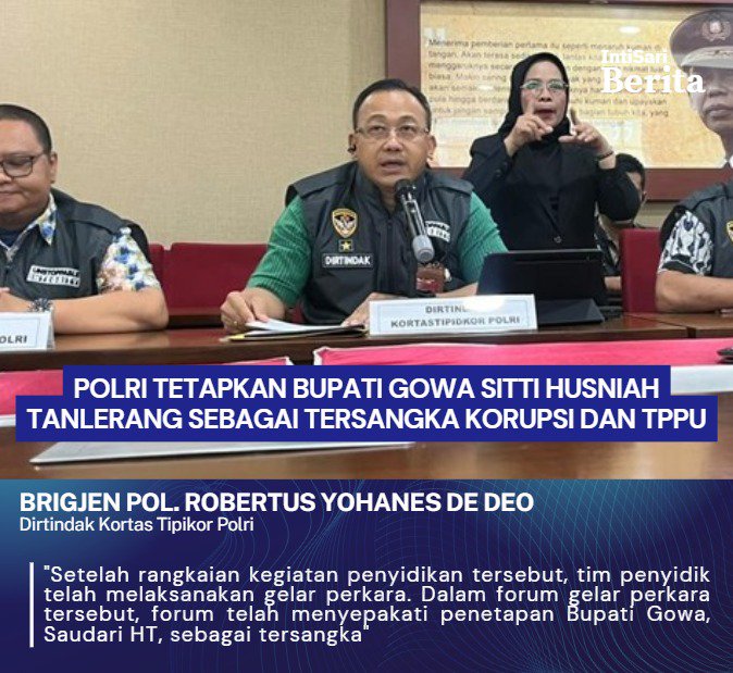 advasarimut's tweet photo. keren Polri fokus lawan korupsi dengan menetapkan bupati semoga prosesnya transparan dan cepat selesai https://t.co/mAyqltGf9U