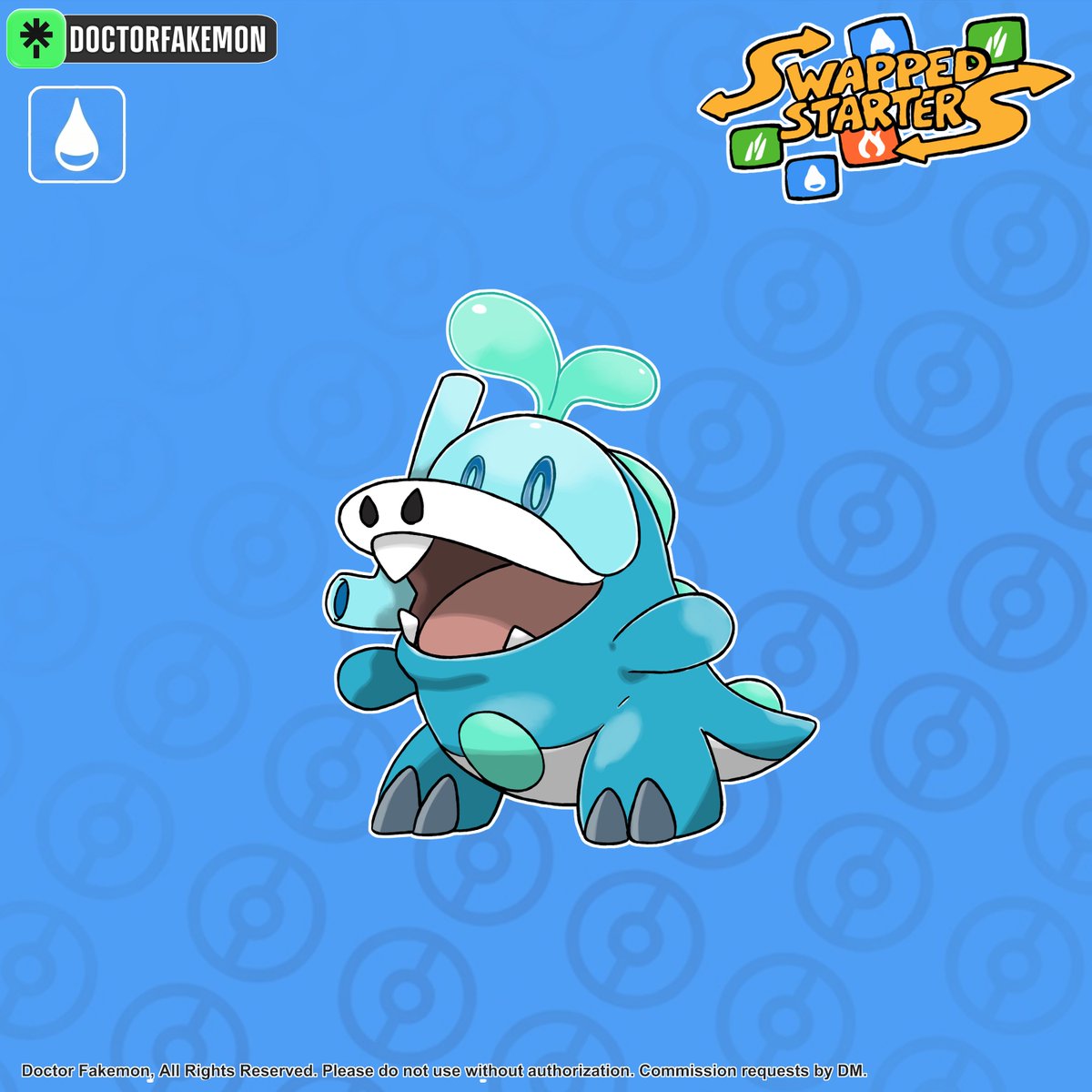 DoctorFakemon's tweet photo. #Swappedstarters
What if Fuecoco, Crocalor and Skeledirge  were the Water-type starter...
#pokemon #fakemon #artwork https://t.co/dhhYN0mQeg