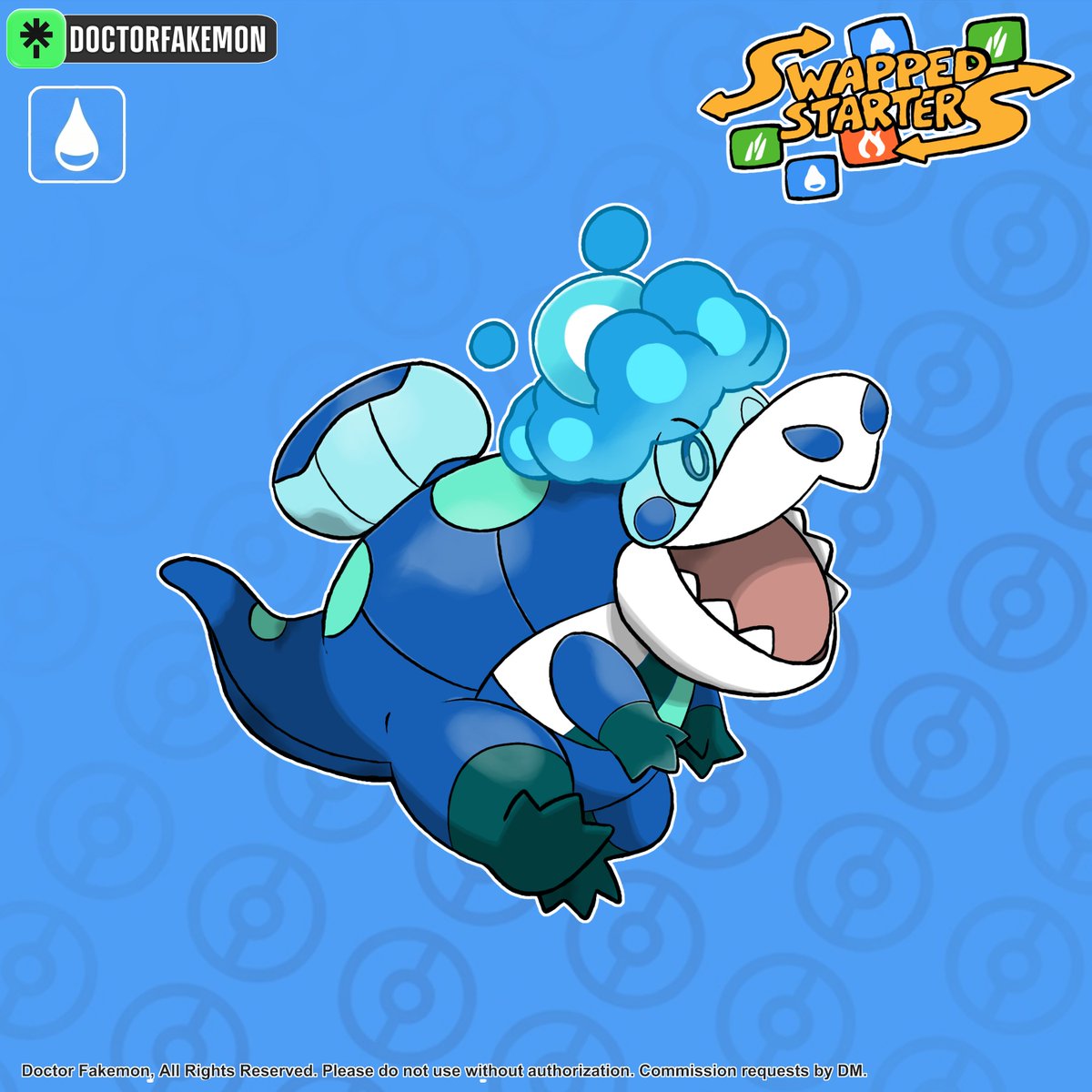 DoctorFakemon's tweet photo. #Swappedstarters
What if Fuecoco, Crocalor and Skeledirge  were the Water-type starter...
#pokemon #fakemon #artwork https://t.co/dhhYN0mQeg