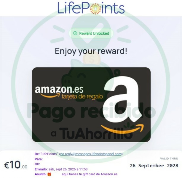 TuAhorrillo's tweet photo. 👋¡Feliz Finde!
🎁Nuevo pago de LifePoints
📦10€ Amazon
🔝Encuestas Online
👉https://t.co/FnUYXZ6MYd https://t.co/RYxMlOpMhN
