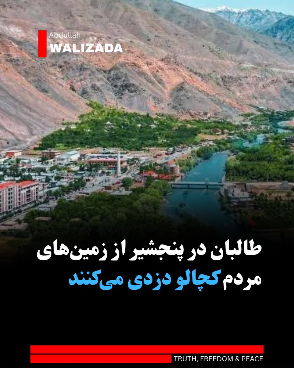 abwalizad's tweet photo. منابع در شهرستان آبشار استان پنجشیر می‌گویند که جنگ‌جویان ط‌البِ مستقر در این شهرستان، شبانگاه از زمین‌های مردم کچالو دزدی کرده و به پاسگاه‌های خود انتقال می‌دهند.

یکی از کشاورزان این شهرستان در گفت‌وگو با رسانه‌ها گفته که «سه کُرد کچالوی زمینش» در یک شب دزدیده شده و شب بعد هنگام نگهبانی، افراد ط‌البان را هنگام دزدی محصولات‌اش دیده است.

پیش از این نیز گزارش‌های از دزدی میوه‌های باغداران در برخی مناطق پنجشیر منتشر شده بود.
