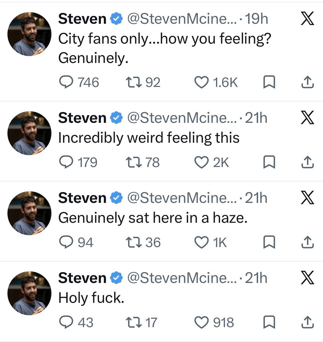 mcfcman66's tweet photo. Just think how bad this chump would feel if he was an actual match going fan who paid for his ticket week in week out…. https://t.co/ZGek39Wx6s