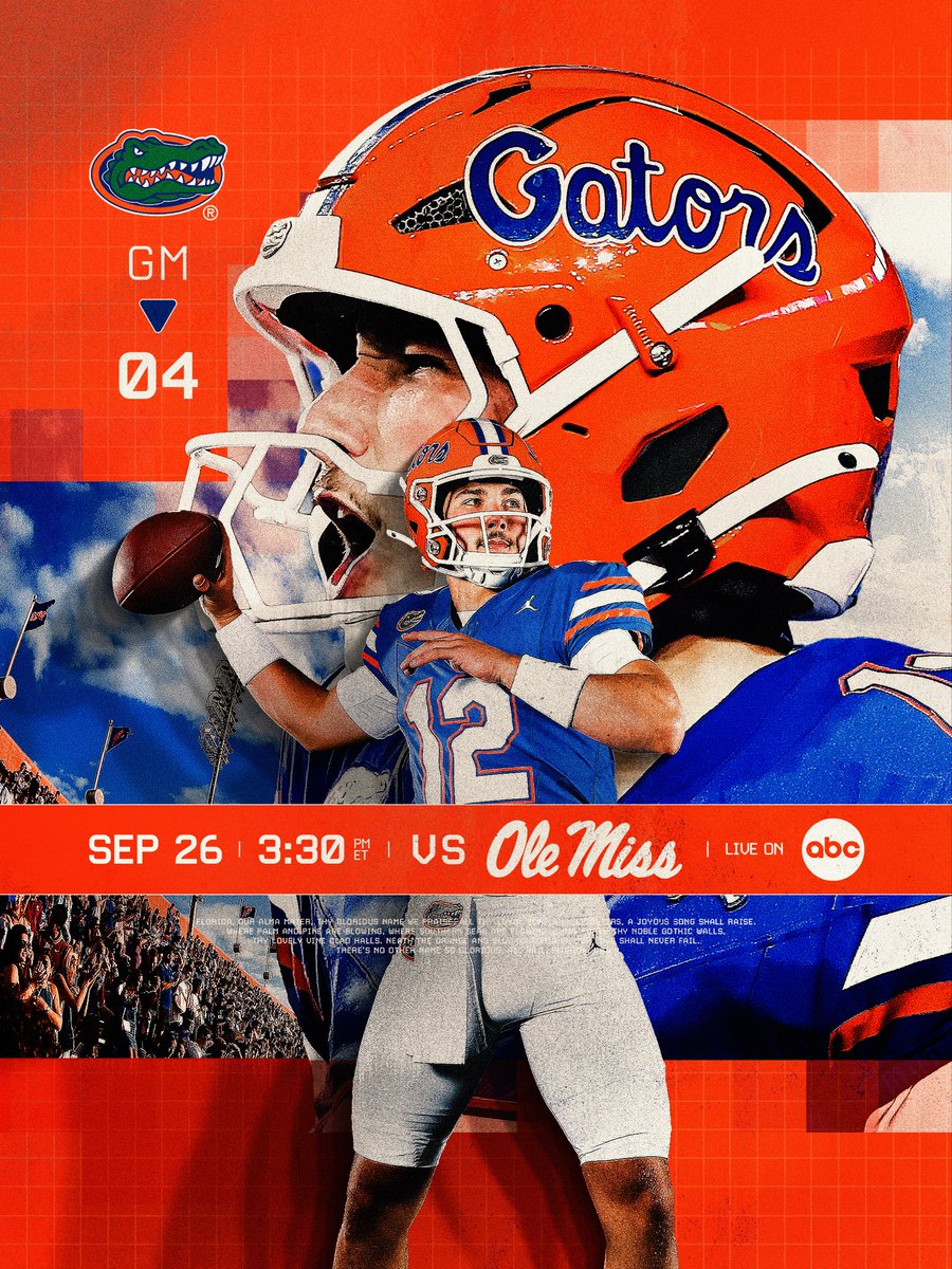 GatorsFB's tweet photo. Gameday in THE SWAMP‼️ https://t.co/5pwWVo2TDL