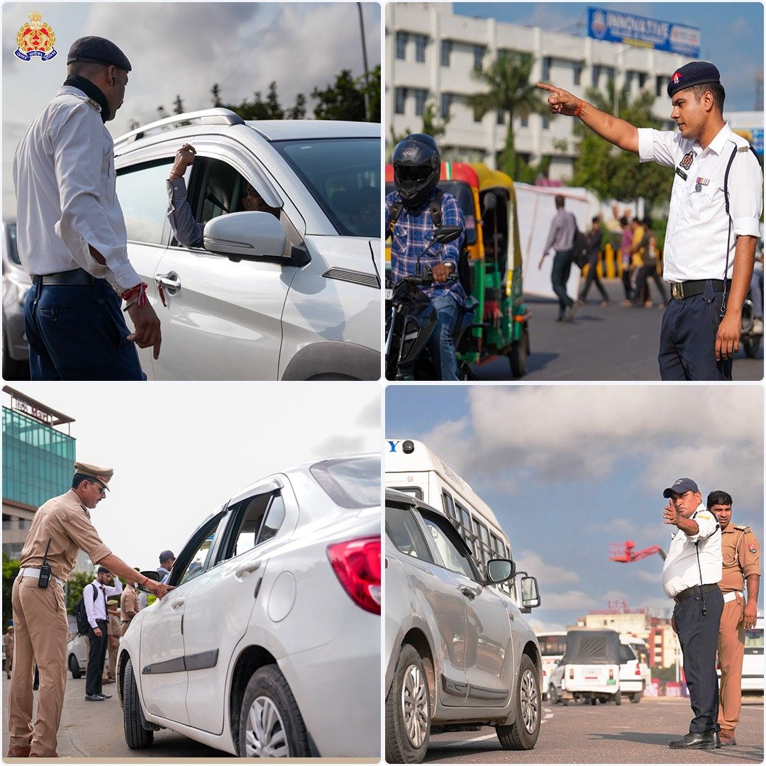 Uppolice's tweet photo. ट्रेड शो का उत्साह, सुरक्षा के पुख्ता इंतज़ाम!

ग्रेटर नोएडा में आयोजित UP International Trade Show 2026 में आने वाले आगंतुकों की सुरक्षा और सुगम आवागमन के लिए गौतमबुद्धनगर पुलिस मुस्तैद है।

सुचारु यातायात व्यवस्था, वाहनों एवं व्यक्तियों की चेकिंग और प्रमुख मार्गों पर पुलिस की सतर्क निगरानी के साथ हर आगंतुक को सुरक्षित एवं सुखद अनुभव देने का प्रयास जारी है।

आपका सफर सुगम हो, ट्रेड शो का अनुभव यादगार हो!

#UPPolice #UPITS2026 #NoidaPolice