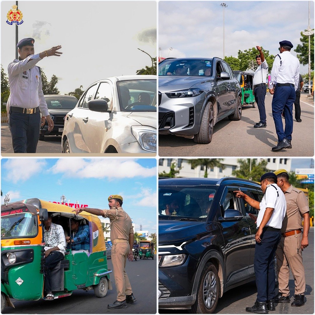 Uppolice's tweet photo. ट्रेड शो का उत्साह, सुरक्षा के पुख्ता इंतज़ाम!

ग्रेटर नोएडा में आयोजित UP International Trade Show 2026 में आने वाले आगंतुकों की सुरक्षा और सुगम आवागमन के लिए गौतमबुद्धनगर पुलिस मुस्तैद है।

सुचारु यातायात व्यवस्था, वाहनों एवं व्यक्तियों की चेकिंग और प्रमुख मार्गों पर पुलिस की सतर्क निगरानी के साथ हर आगंतुक को सुरक्षित एवं सुखद अनुभव देने का प्रयास जारी है।

आपका सफर सुगम हो, ट्रेड शो का अनुभव यादगार हो!

#UPPolice #UPITS2026 #NoidaPolice