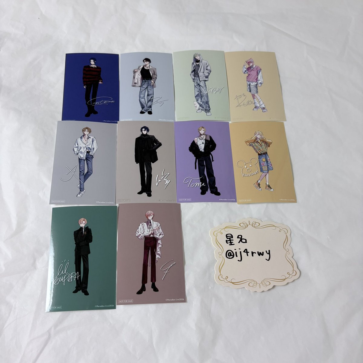 ij4rwy's tweet photo. 交換
Paradox Live パラライ LOOKBOOK 缶バッジ 特典

譲:缶バッジ 夏準 京 リュウ 紗月
特典 匋平 (依織) 北斎 玲央 智生 (晴臣) 斗真 甘太郎 東夏 京
求:凌牙

・都内手渡し、郵送可能です
・()は確認中です
・まとめての方優先 https://t.co/zTb2JeroqA