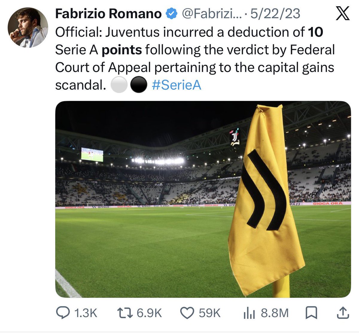 sunday_coach's tweet photo. Did, however, timely report on Juve’s ongoing point deduction case https://t.co/LreDxCSFy0