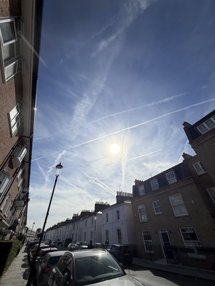 bb_rascal's tweet photo. Dimming the sun is live and direct. 

Aria have the contract and it's already happening, you can see the sheet forming from the spraying. 

That's why your car and windows at home are constantly covered in dust. Think about your lungs and our soils. https://t.co/HxenYwpoar