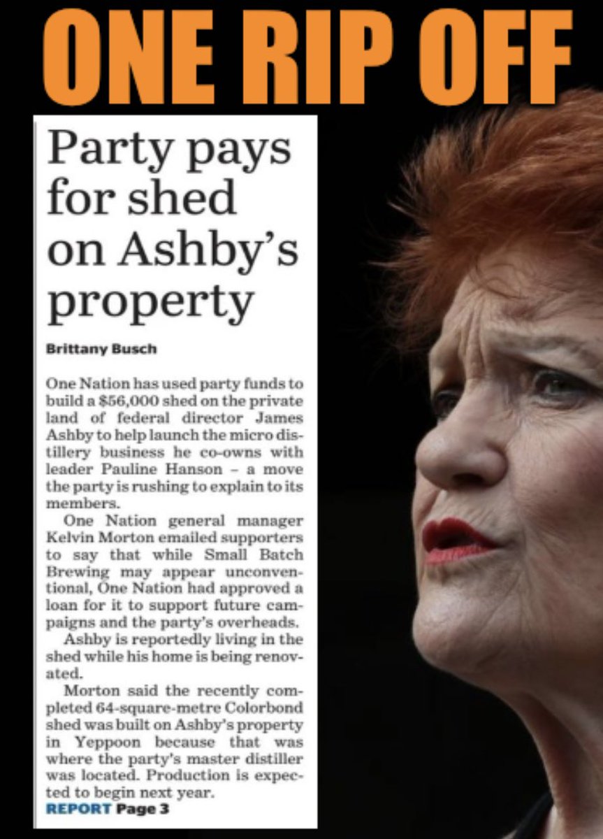 LyndaFrench19's tweet photo. One Rip Off. Is this #AEC of #AFP that needs to investigate. Imagine if Labor used money to set up a Distillery https://t.co/poWlIMfv2l