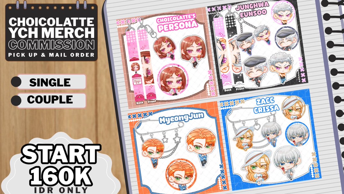 Choicolatte_'s tweet photo. ❤️&amp;RTs are apreciated

YCH MERCH COMMS ARE OPEN!🌸
[ local only ]

=Batch 2=

Pick up &amp; Mail Order 

link &amp; info below⬇️

#ychmerch #choicolatte_CM #openforcommission #chibi #chibicon11 #cf23 #comipara7 https://t.co/Ykp2BYhxTu