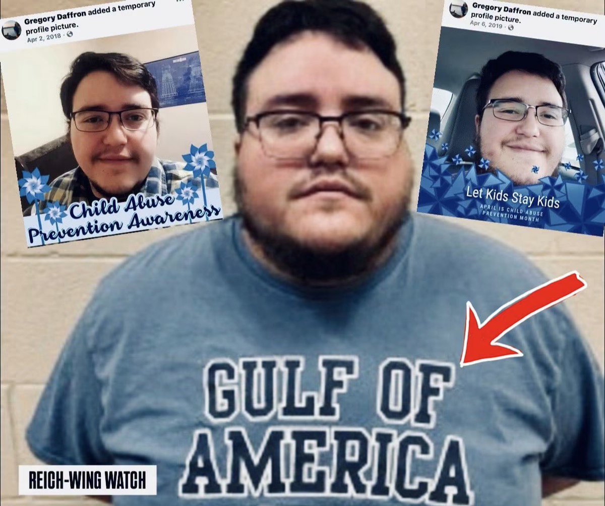 AnnieForTruth's tweet photo. Another MAGA fat fuck pedophile mutt! 🤬 Gregory Curtis Daffron, 35 of Jonesboro, Arkansas was arrested & charged with 44 felony counts of possessing child sexual abuse material, some showing adults engaging in sexual activities with children 5 and 6 years old. https://t.co/02T0P2b8AE