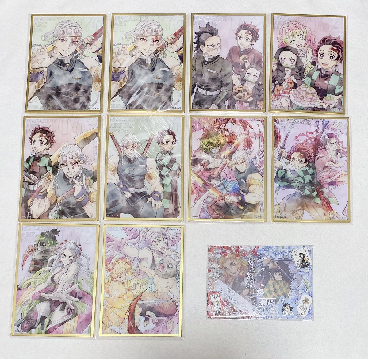 solamori00's tweet photo. @1【交換/譲渡】鬼滅の刃　webshopくじ webくじ  アクリル色紙 ツキイチ

【譲】
画像1~2

【求】
＊画像3~4 👑＞💖＞無印
＊異種 冨岡＞煉獄＞伊之助
＊定価＋送料（※🌟以外）

🌟⇔求👑or異種 冨岡
ものにより比率違い等可◎
郵送希望📮
よろしくお願いいたします😊 https://t.co/nhO3P3SZgL
