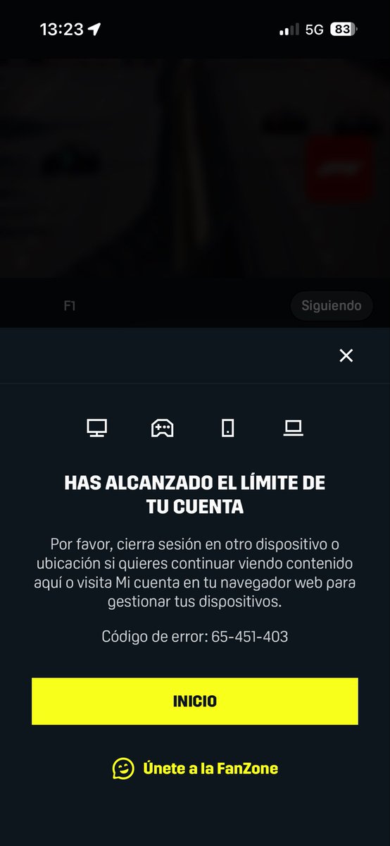 elveli82's tweet photo. Hola @DAZN_ES, ¿por qué me sale esto si solo tengo sesión iniciada en mi teléfono? (Las dos conexiones son la app y el navegador web para poder entrar en el perfil) https://t.co/iyyjTtpUc8
