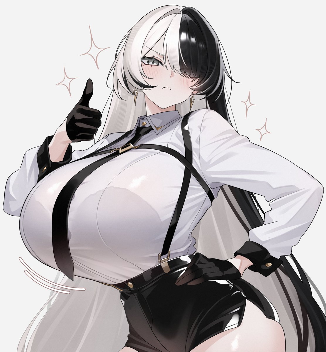 bachumaro_xo's tweet photo. ドヤ巨乳探偵ちゃん⬜⬛ https://t.co/yS1y66wAMR