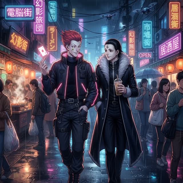 ClintMevis's tweet photo. What if the two deadliest minds in the Troupe simply went for a walk? Pick a side: Would you rather hang out with Hisoka or Chrollo? https://t.co/WkV4lrgYjT