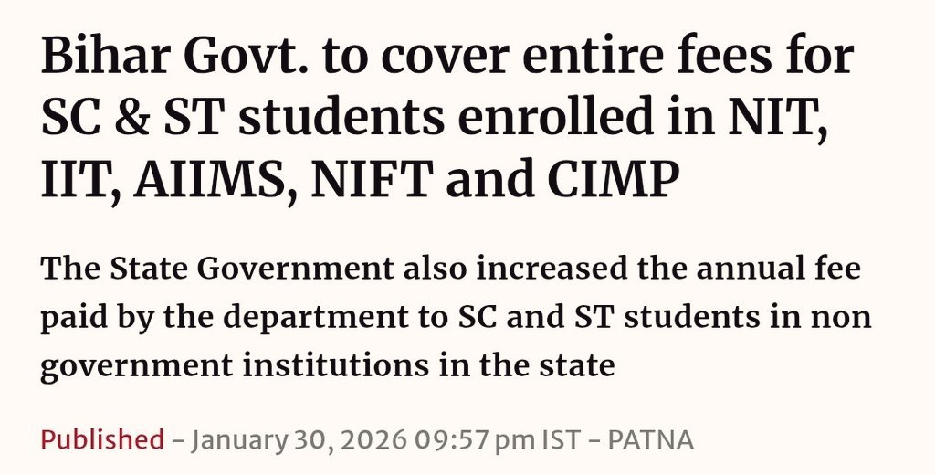 natkhat's tweet photo. Taxes paid by general category benefits given to reserved category. https://t.co/dK72XTHluA