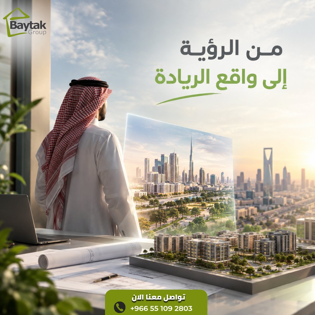 BaytakGroup's tweet photo. من الرؤية إلى واقع الريادة. ✨🏙️

نختار فرصًا عقارية مدروسة من حيث الموقع والجودة والقيمة، لنحوّل الرؤية إلى استثمار يصنع فرقًا.

📞 +966 55 109 2803
🌐 https://t.co/Es3WvYeCny

#بيتك_جروب #المدينة_المنورة #استثمار_عقاري #رؤية_2030 https://t.co/c1Zn8QNsQd