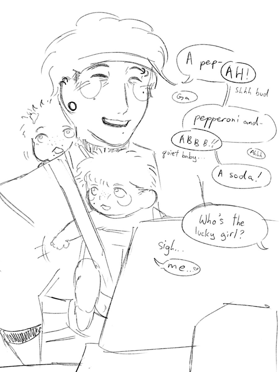 delulu_croutons's tweet photo. The Quads! Thinking we could call em’ toppings
VERY DISTANT FUTURE Neighbourhood au
#elliotbuilder #timothysprinkleton #pizzapie https://t.co/DvGN7jqvwu