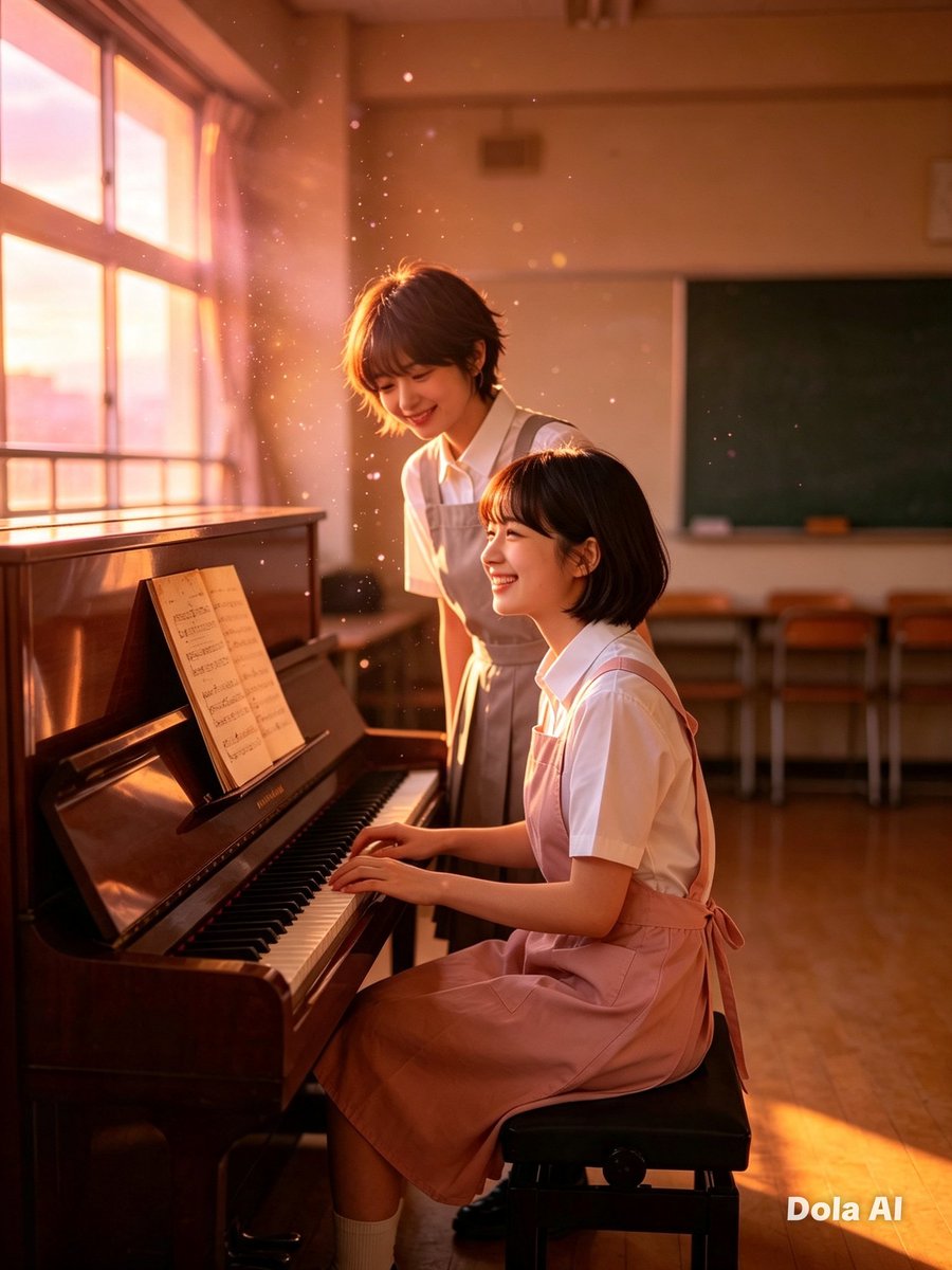 korotiyan's tweet photo. こんにちは❤
今回はAIで、ほんのり甘酸っぱくて、ふんわり優しい恋物語を作ってみました☺️🎵

女の子みたいに可愛い男の子と音楽の先生。放課後のレッスンから始まる、胸キュンでちょっぴり甘い恋のお話です🎹💕

ふんわり夢のような世界観を楽しんでいただけたら嬉しいです☺️💗 https://t.co/uZ1ZRt6FbS