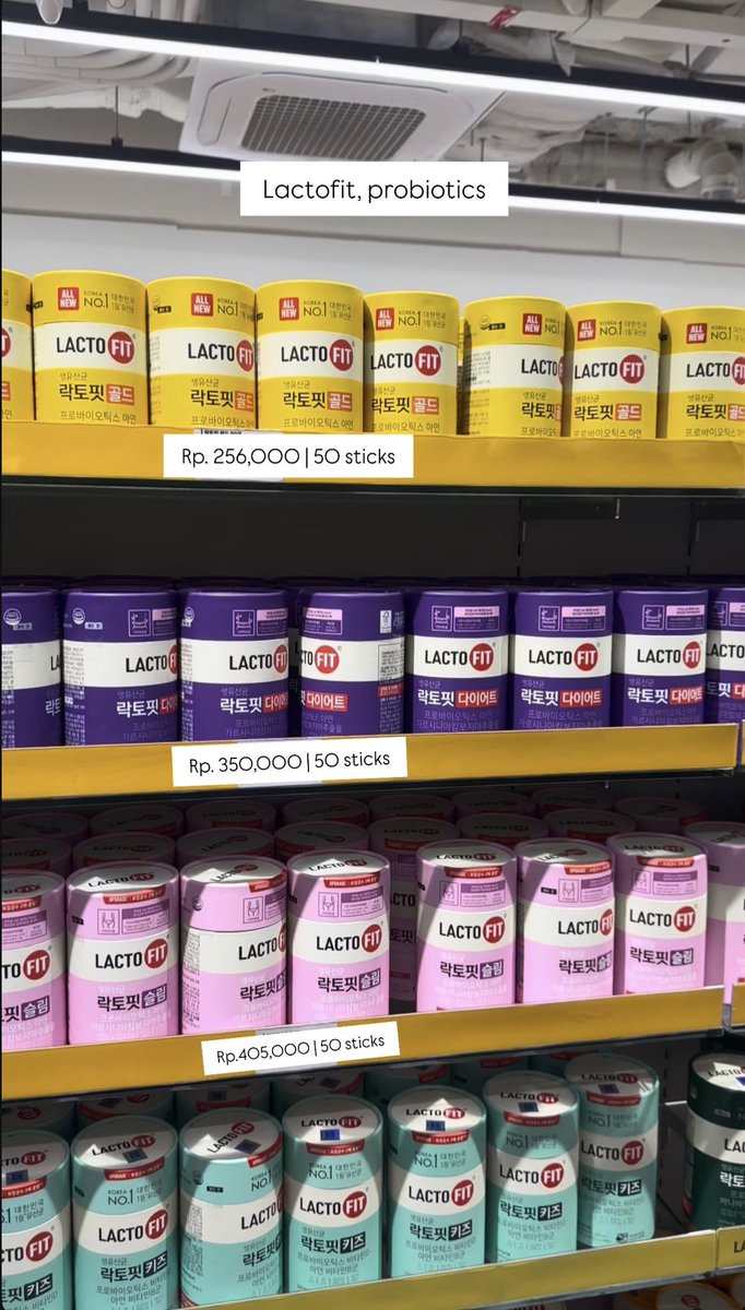 Softtofu08's tweet photo. BUKA JASTIP KOREA 🇰🇷
Based on Indonesia 🇮🇩

Lactofit, Famous Probiotic di KOREA
Kuning: 256,000
Ungu : 350,000
Pink : 405,000

#lactofit #jastipkorea #jastip #trend #probiotic https://t.co/6vOFTfQLIJ