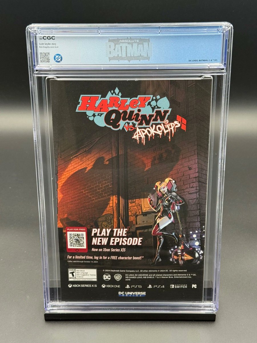 BatNAlley's tweet photo. Une nouvelle vente record pour ABSOLUTE BATMAN #1 CGC 9.9 !

L'exemplaire s'est vendu $17,995.00 !!

"Seuls dix exemplaires ont obtenu la note de 9.9, dont trois sign��s et sept non signés."

Via @bleedingcool https://t.co/O3HTu5pfVj