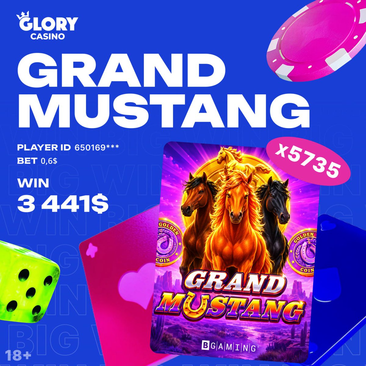 Gloryoffers's tweet photo. 😮 Try to do it again!

🎆 Player ID650169*** won a huge amount in GRAND MUSTANG!
Drop a 🔥 and try your luck too!

⬇️ Maybe you can win even more! ⬇️
🎰Play here: https://t.co/FLzYuIN7YZ

@ClassyBeef  #SportsBetting #FootballBetting #LiveBetting #BettingTips https://t.co/pO633zJcnN