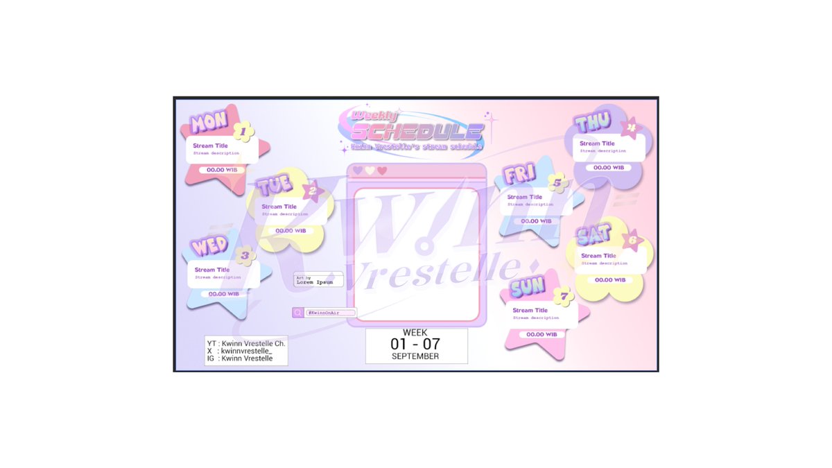 kwinnvrestelle_'s tweet photo. WIP, sedang mecoba membuat skemjul sendiri dengan dalih agar menjadi vtuber seutuhnya yang punya skemjulnya sendiri😋👉👈 https://t.co/lnfEKtiXM5