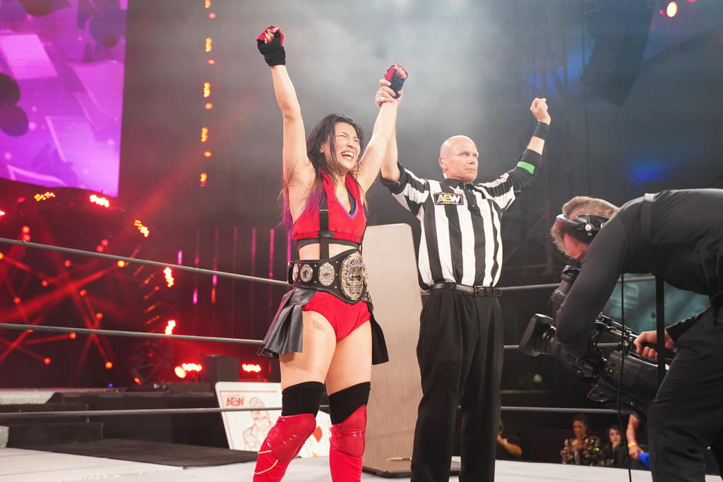 WrestlingMGC's tweet photo. AEW Women's World Champion Hikaru Shida https://t.co/giOiPoYsup