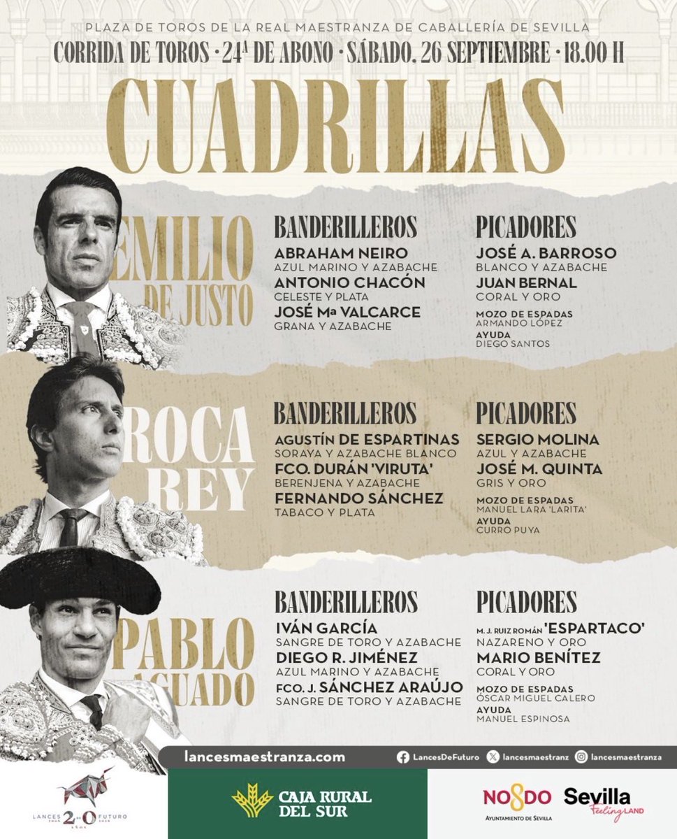 RocaRey's tweet photo. Cuadrilla Sevilla. https://t.co/swPodikLGb