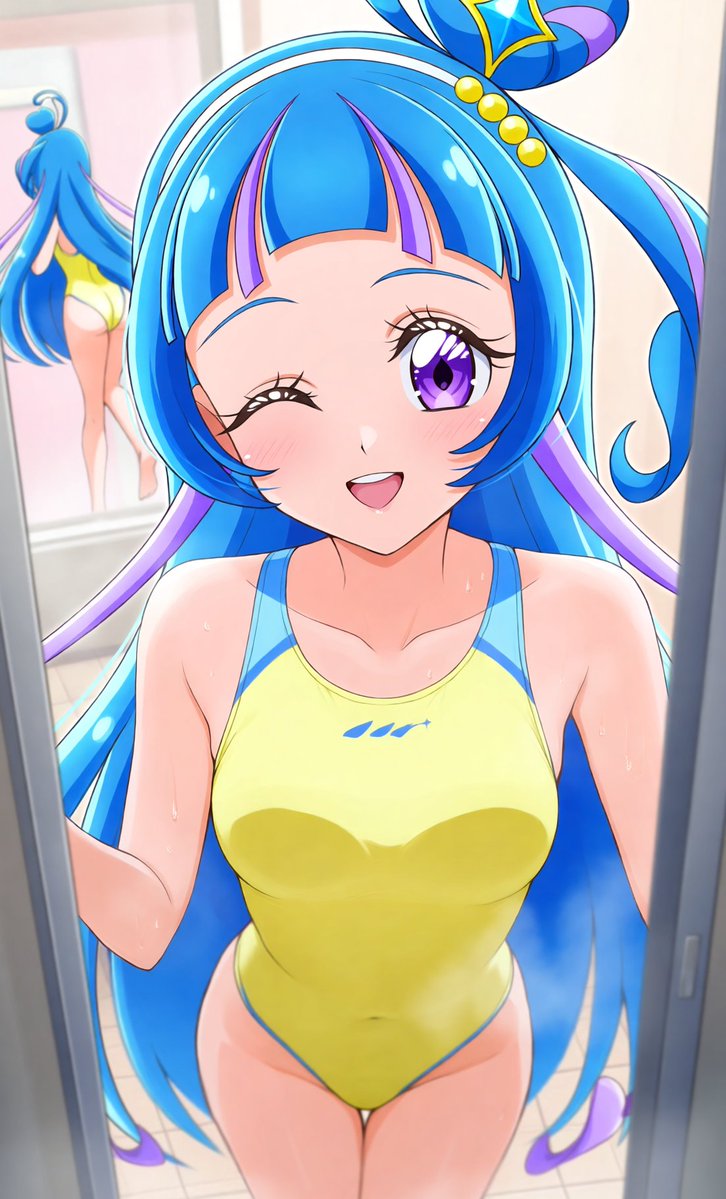 jeongja32381659's tweet photo. キュアウインク(蒼風なな)の、イェロー競泳水着💛🩱💙 #PixAI @PixAI_Official https://t.co/VGTwtAlrmL https://t.co/WxZwXqtsa1