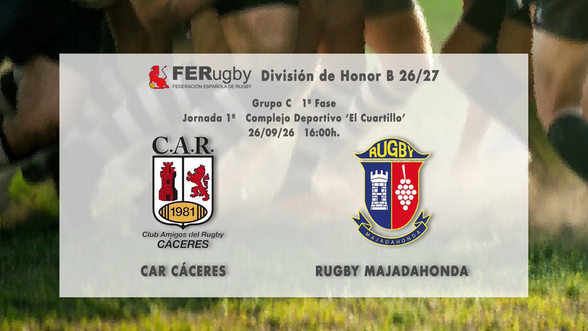 SentirCaceresTV's tweet photo. 🏉 Partido de la #DHB en directo

@CARCaceres1981 - @CRMajadahonda

https://t.co/zFeLH75YSb https://t.co/uF4xiOazpO