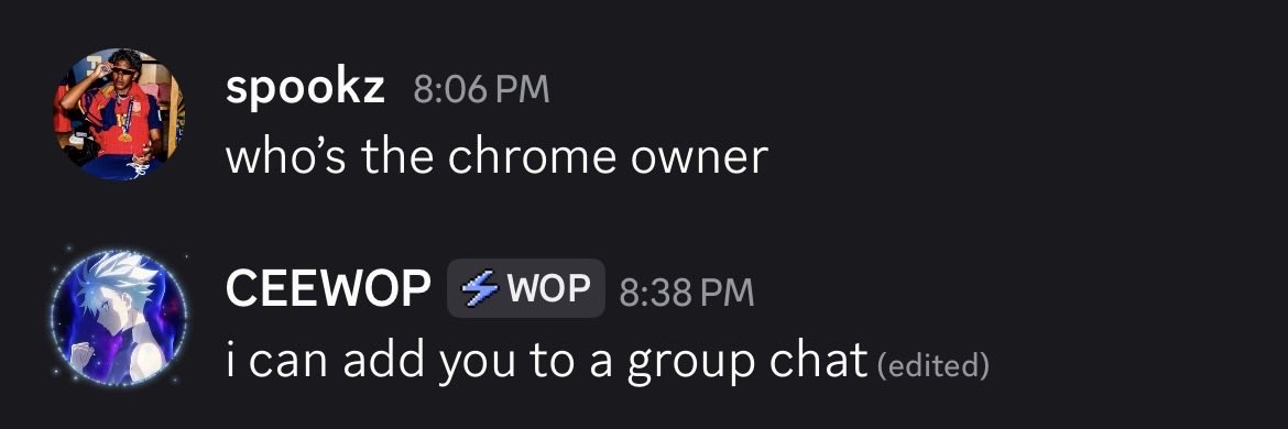 ceewopfv's tweet photo. chrome spookz soon … https://t.co/6Fm6UKGHt7