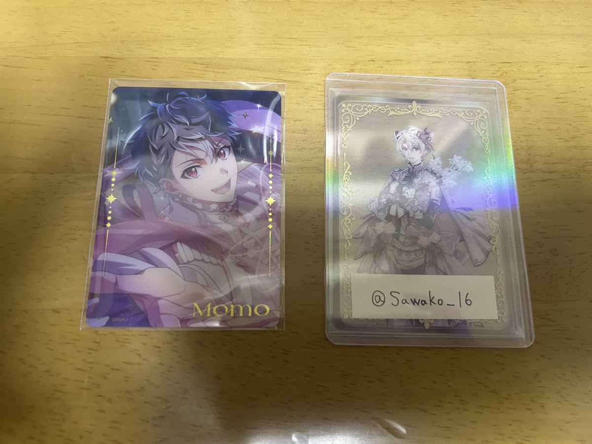 Sawako_16's tweet photo. 【交換】　アイナナ   アイドリッシュセブン　16 STAR SIGNS UR 16SS

①クリアカード　クリカ
譲)百

②アソビストア　特典　カード
譲)⭐︎壮五、⭐︎楽、⭐︎百、♡千、♡悠、虎於

①求)巳波
②求)天×2>陸×1>三月×2>巳波×1

以下に条件記載有
難しいかと思いますがお声がけ宜しくお願い致します。 https://t.co/y1Gdpwx8zR