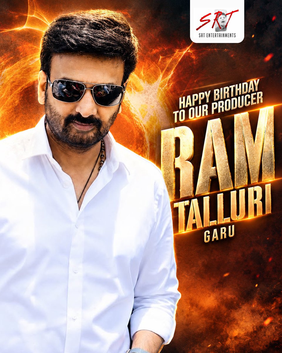 SRTmovies's tweet photo. Here’s wishing a fabulous birthday to our producer, @itsRamTalluri garu! 🎂💥

Thank you for your fearless approach to cinema and for always backing unique stories. May this special day mark the beginning of a year filled with bigger milestones, box-office fireworks joy! 🌟🎥 https://t.co/xtD99E1jk5