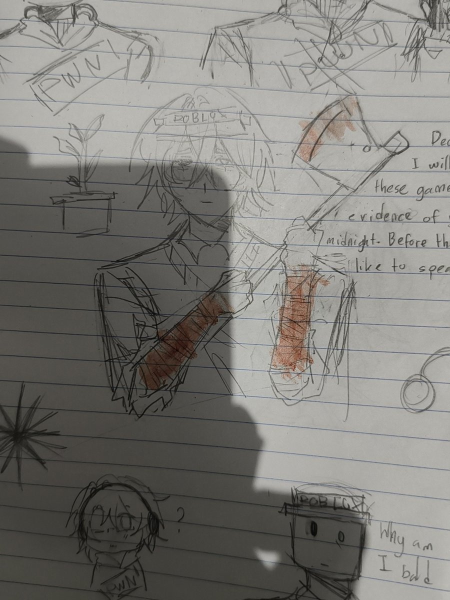 fysmp_'s tweet photo. I drew Ivan from bad things and coloured his scars and axe with my blood to let out my anger https://t.co/G39yaukuE8