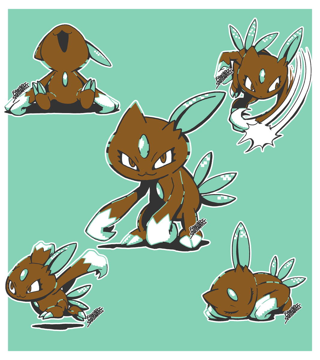 a_R_co_'s tweet photo. かぎづめポケモン https://t.co/0mmVDiiBYe