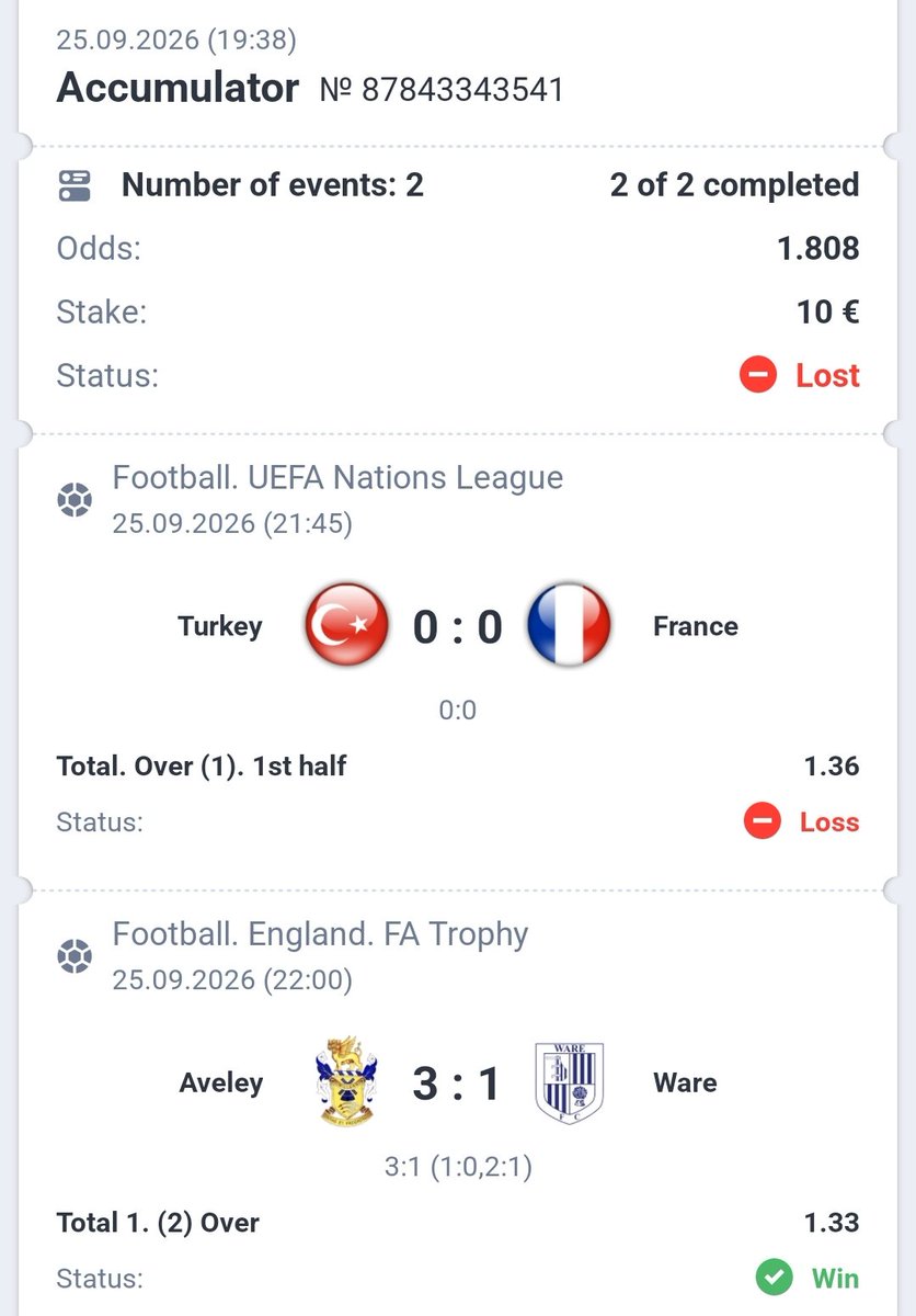 RaimisGold's tweet photo. YESTERDAY'S RESULTS — 25.09.2026 📊

✅ 2 Bets
♻️1 Refund
❎ 1 Lose

💰 Starting Bankroll: €400
📈 Current Bankroll: €485,01

The journey to €10,000 continues! 🚀 https://t.co/xRtyXCXexL