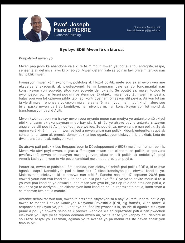 jharoldpierre's tweet photo. Bye bye EDE ! Mwen fè yon kraze kite sa. https://t.co/88KQ9Zv7AL
