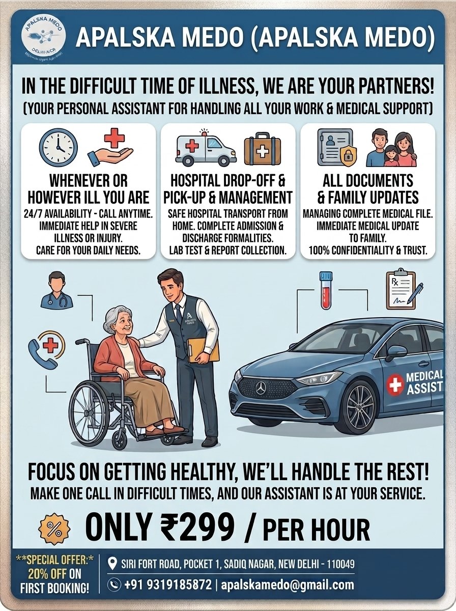 APALSKAMEDxn's tweet photo. No matter when or where, 24/7, whether you are sick or healthy, our team will manage everything required for going to the hospital. I don't think there is a better service than this in New Delhi."
#medicalemergency #pacientcare #care #newdelhi #eldercare https://t.co/AlgYlxzAYt