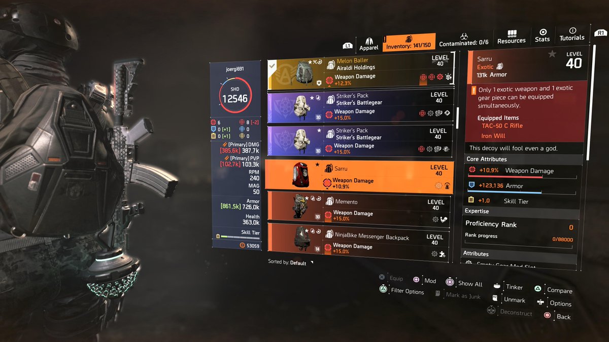 joergi69's tweet photo. Finally got the new exotic Sarru backpack from the Phoebe Marauder Drone! ๐๐ฅ Another exotic added to the collection! ๐
#TheDivision2 #Sarru #PhoebeMarauder #ExoticDrop #Division2 https://t.co/xXQ3gARMxc