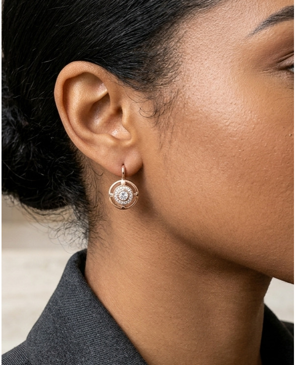 ShantaePatoine's tweet photo. Shine bright, darling! Add everyday glamour with our rose-gold micro-set zircon round copper earrings. Perfect for casual looks or nights out, they’re just $32. 49. Shop now before they’re gone! https://t.co/zOkkzBN7pJ
