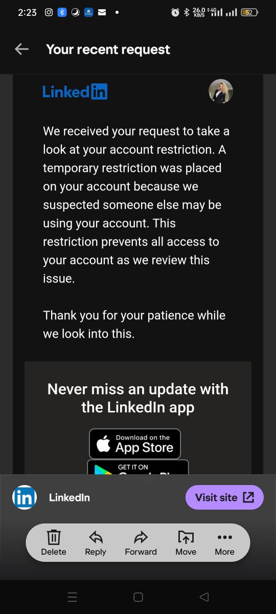 amro_ali2003's tweet photo. My account was hacked and restricted. I've already submitted my official ID and a live photo for verification, but I'm still waiting for the review. I urgently need to regain access. Could you please check the status of my request? Thank you!
@LinkedInHelp https://t.co/0X9d79bCtp