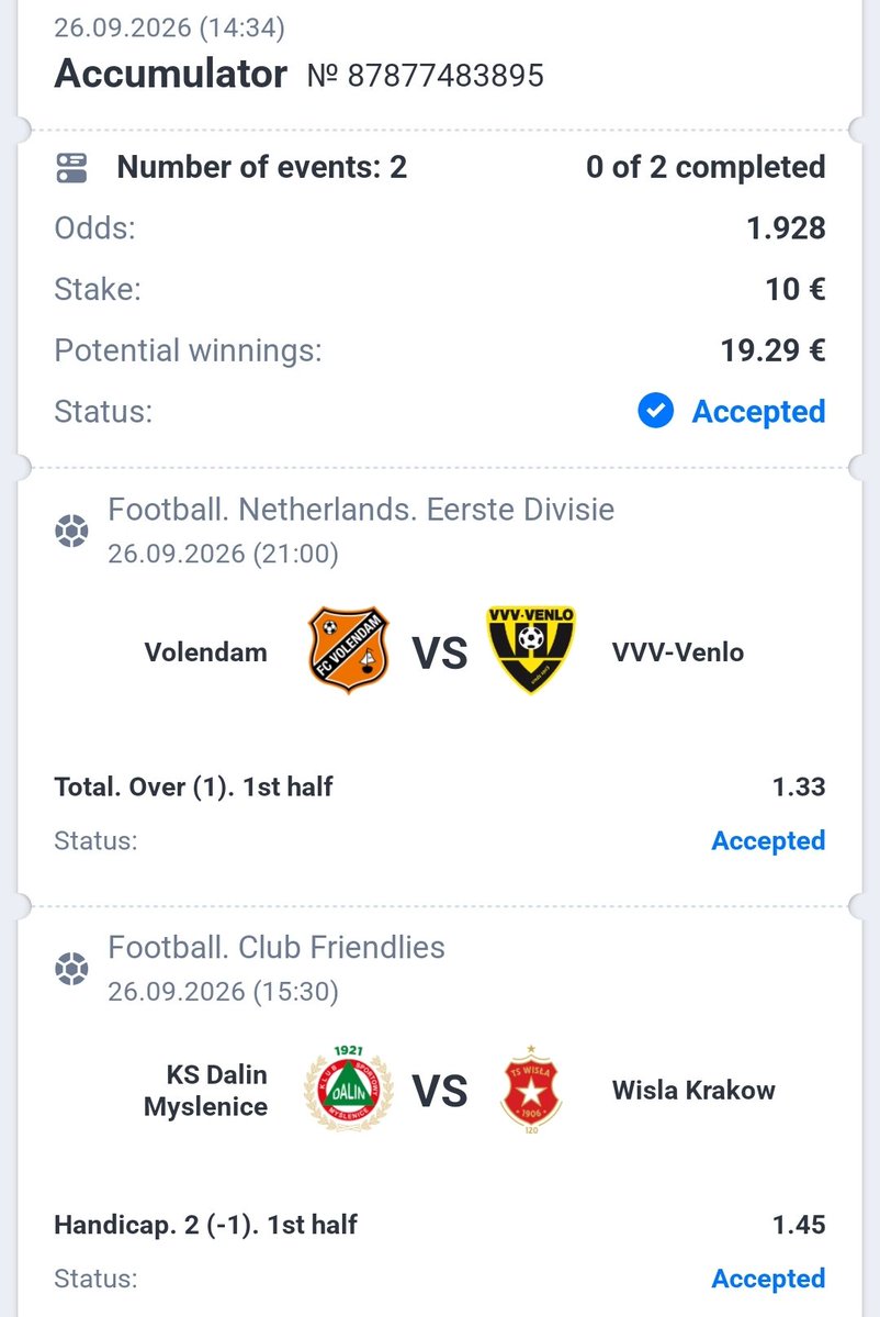 RaimisGold's tweet photo. DAY 25📈

€400 → €10,000 Challenge
BET #51 of the journey 🎯
Odds: 1.928
Stake: €10
#SportsBetting #RoadTo10K https://t.co/DLn5ItPwMv