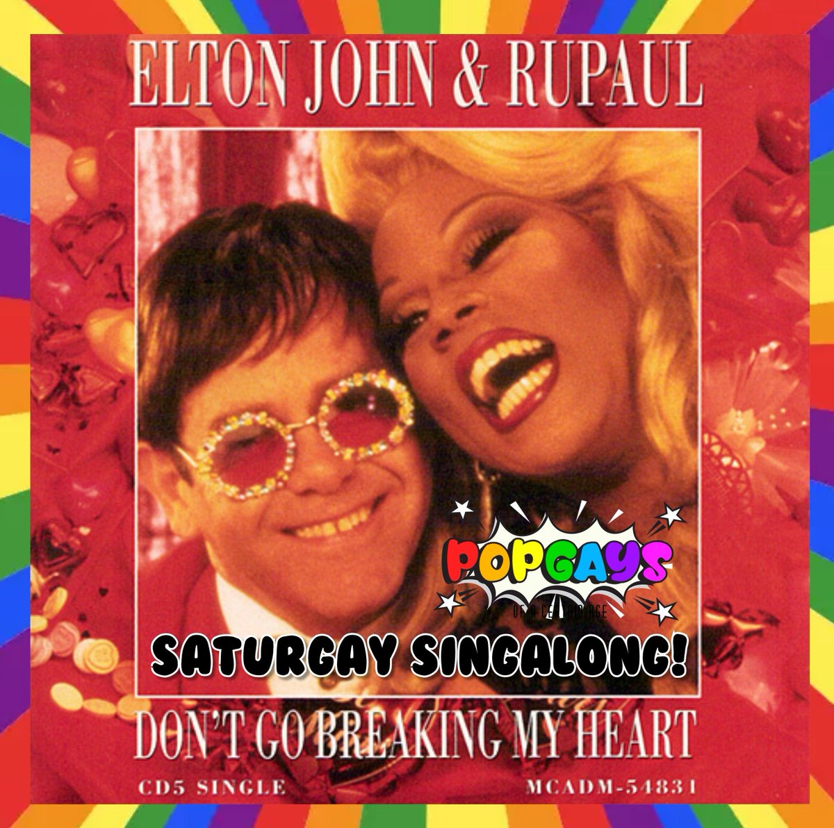 PopGays's tweet photo. Our #saturgaysingalong track this week, proved to be VERY diversive in part 1 of the @PopGays "Duets and Collaborations" episode! ( out now, wherever you get your podcasts)
@eltonofficial @RuPaul 
https://t.co/b1W41FVmTA https://t.co/L1qINQ70sA