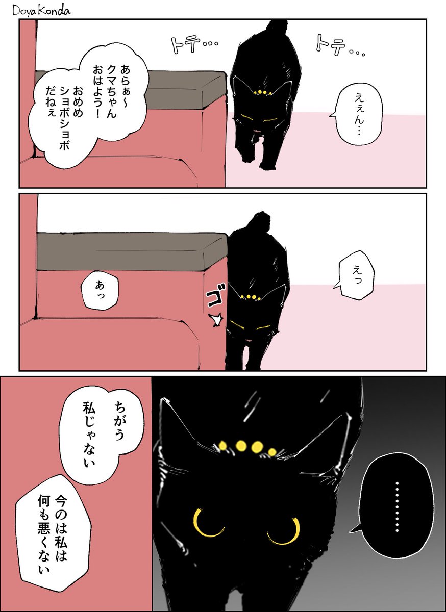 DoyaKonda's tweet photo. 他責する黒猫クマちゃん https://t.co/a319JHv8S2