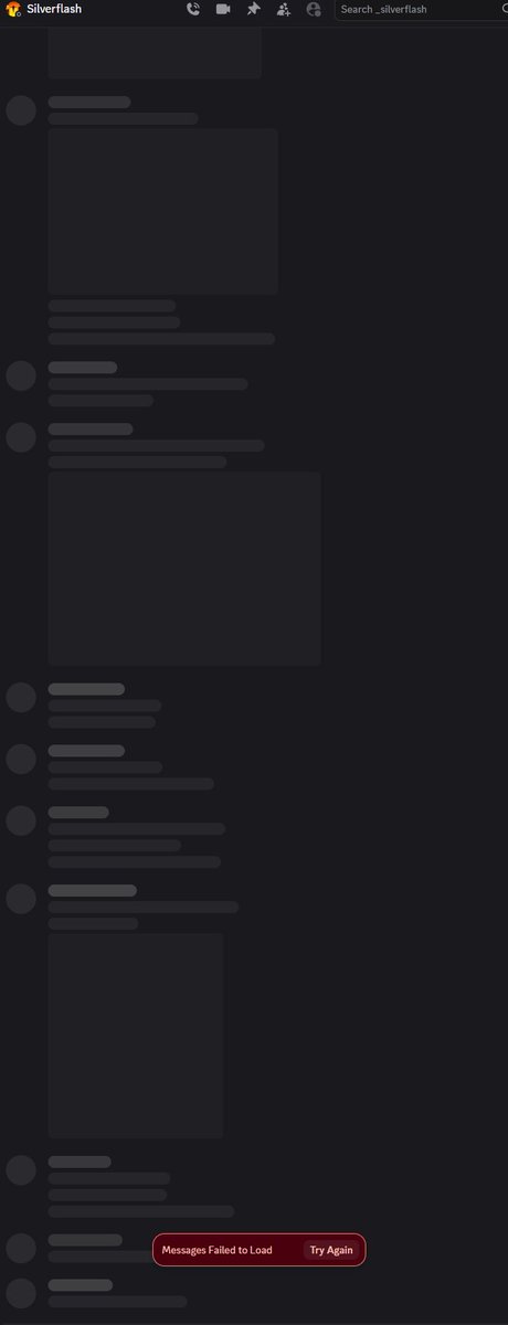 noccosnoppo's tweet photo. @discord_support Can't see anything in discord, messages failed to load for 24 hours now. Doesn't help when i restart, uninstall and install discord, doesn't work on my phone either. Idk what to do https://t.co/YfFE7jg8pg